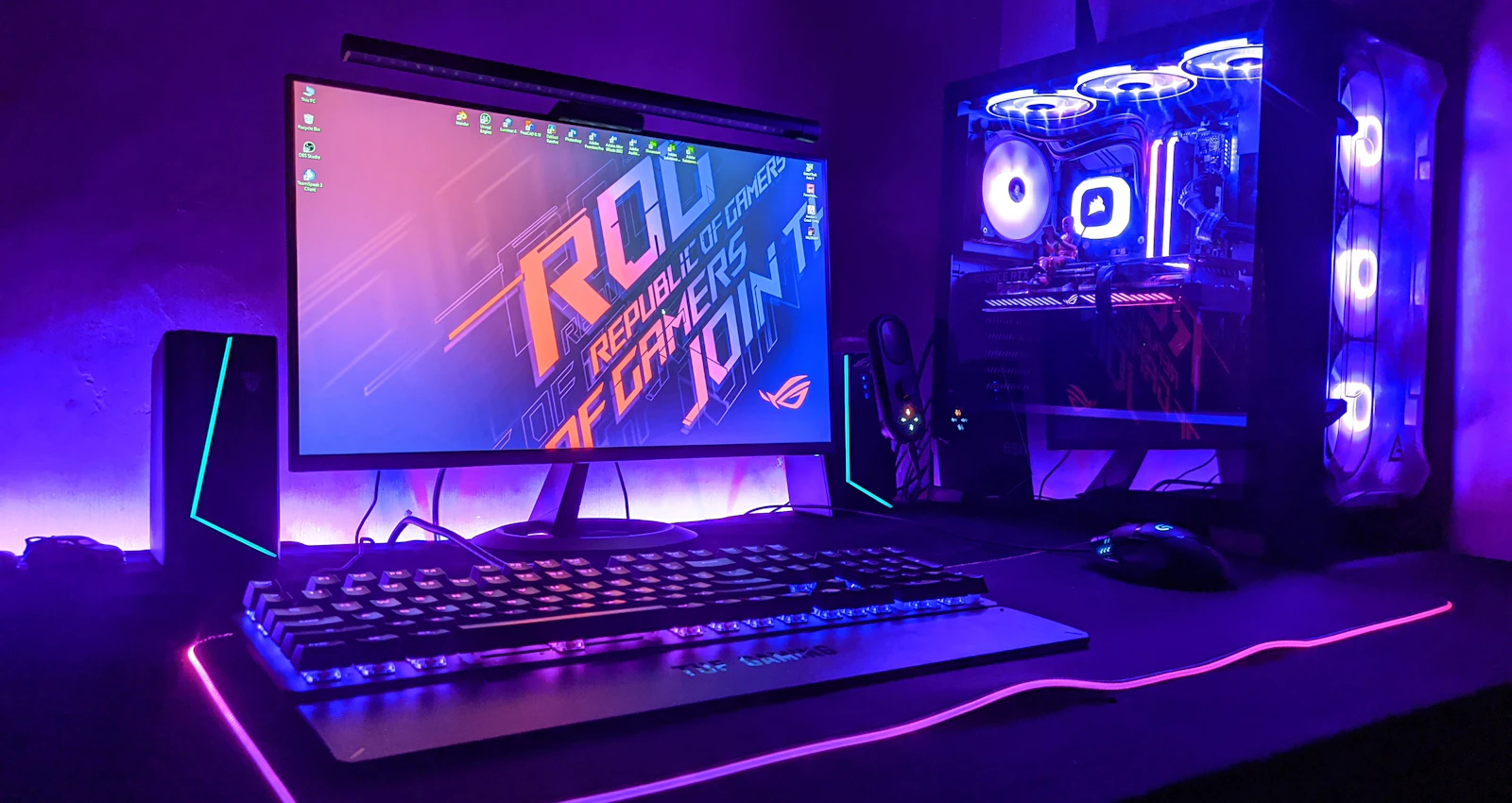 Estación de trabajo gaming y tecnología